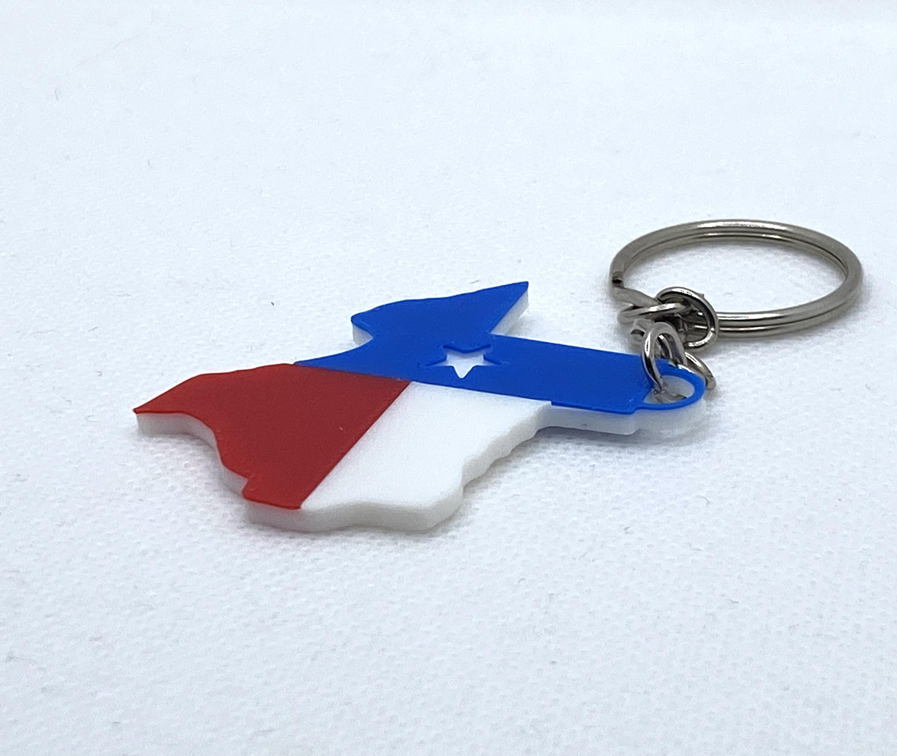 Texas State Flag Keychain Set - Set of 2