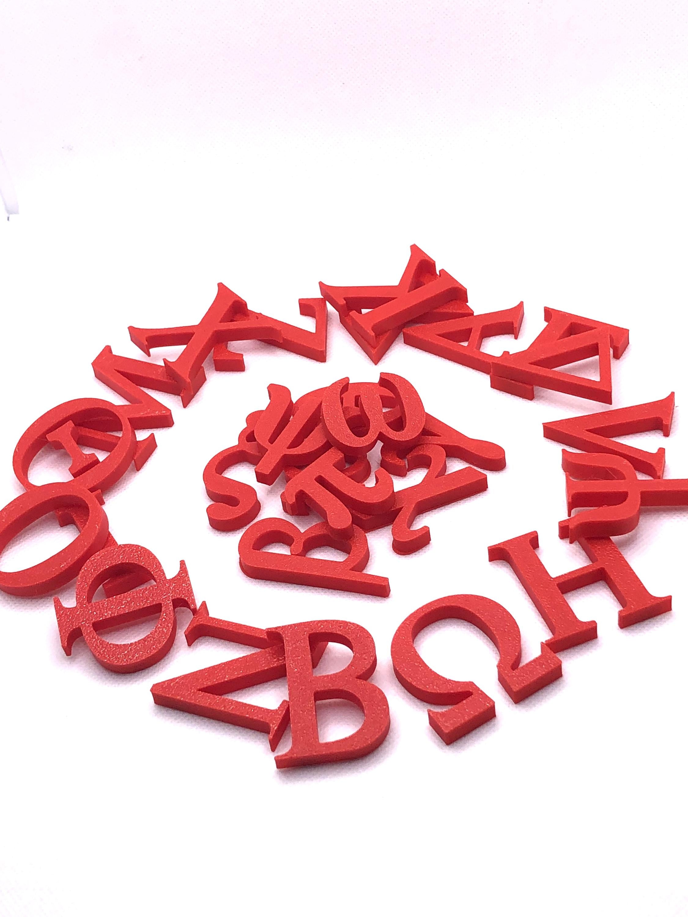 Greek Alphabet Fridge Magnets - Whole Set of 48 Upper and Lower case