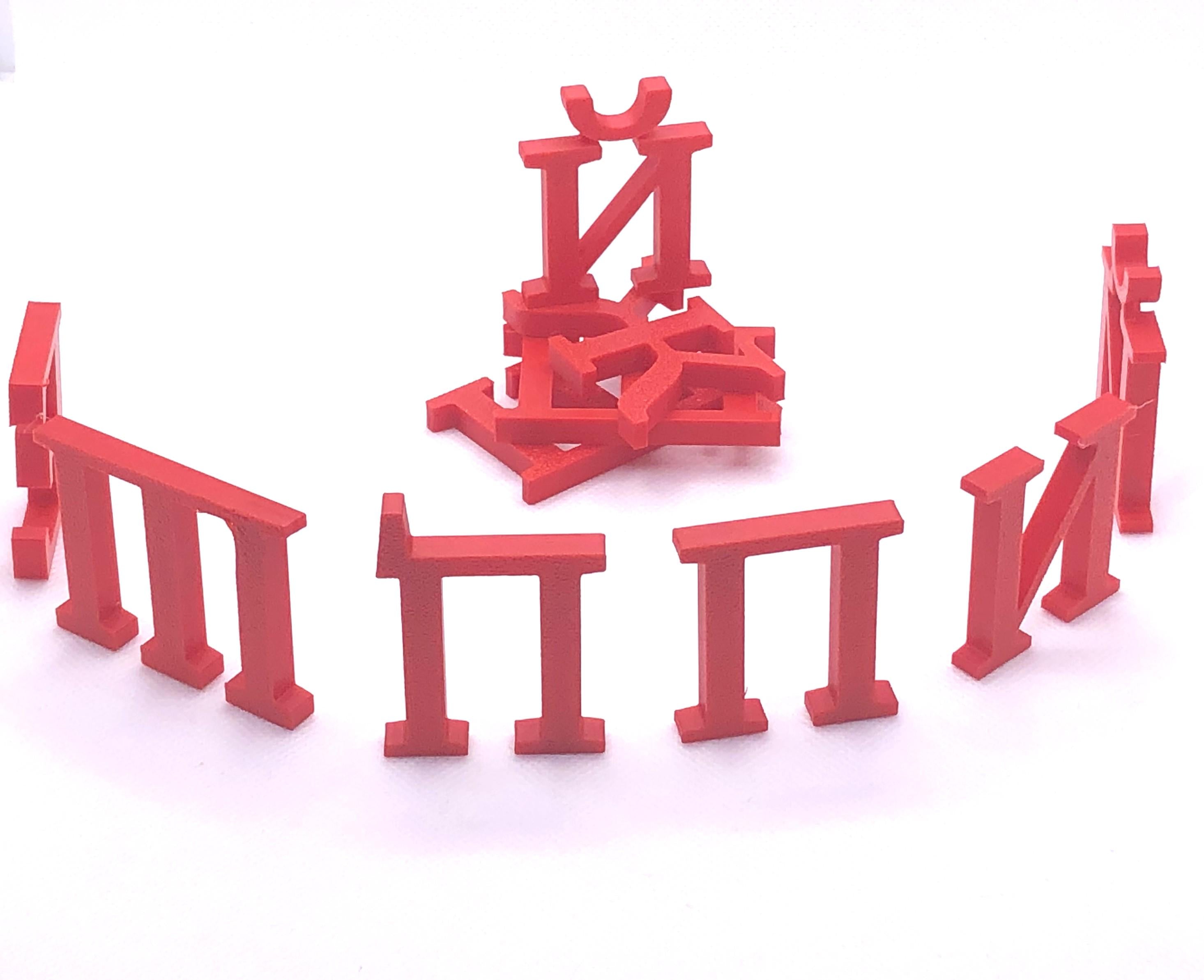 Ukrainian Alphabet Fridge Magnets - Whole set of 66 upper and lowercase