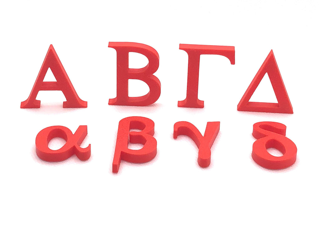 Greek Alphabet Fridge Magnets - Whole Set of 48 Upper and Lower case