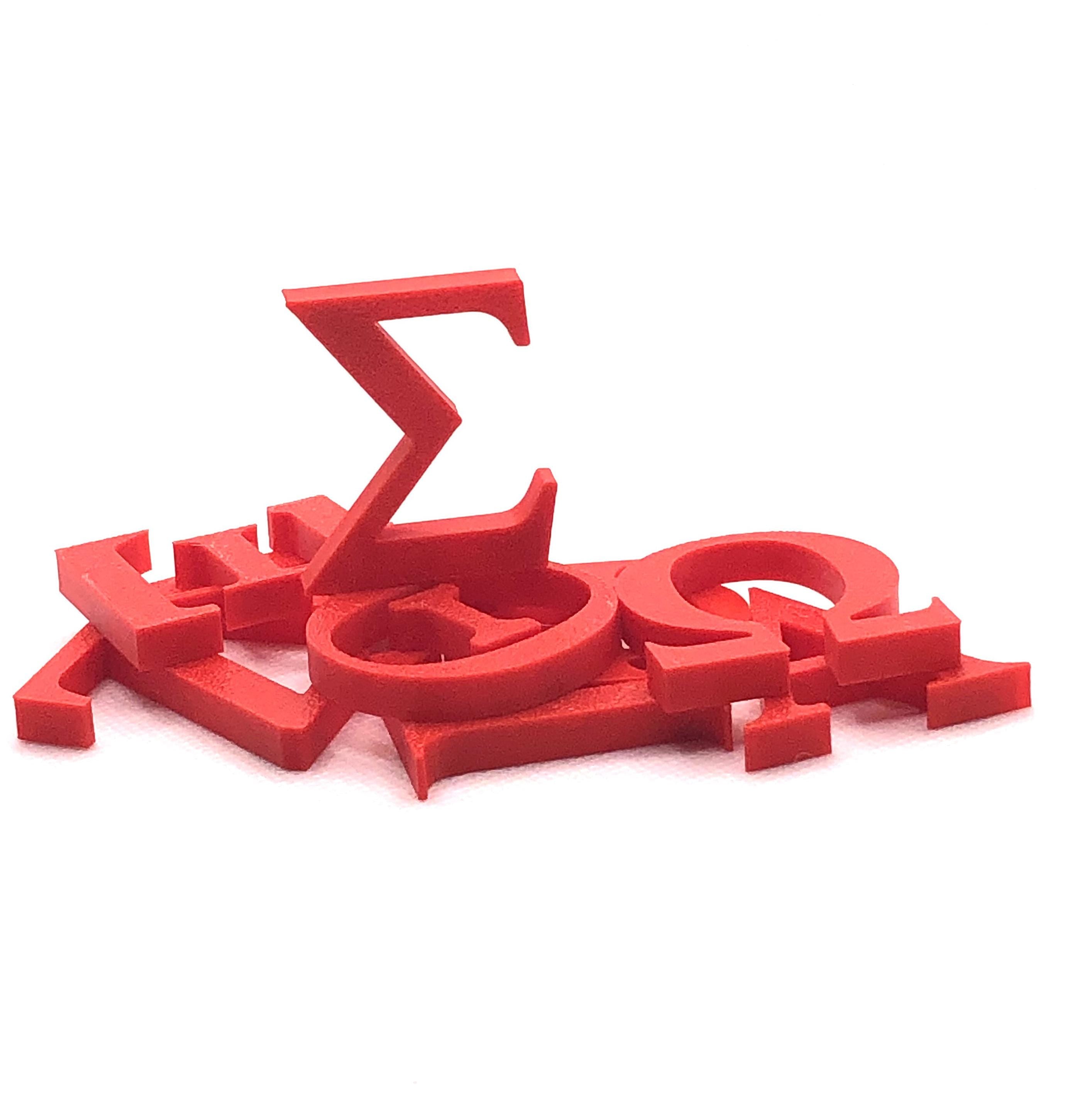 Greek Alphabet Fridge Magnets - Uppercase