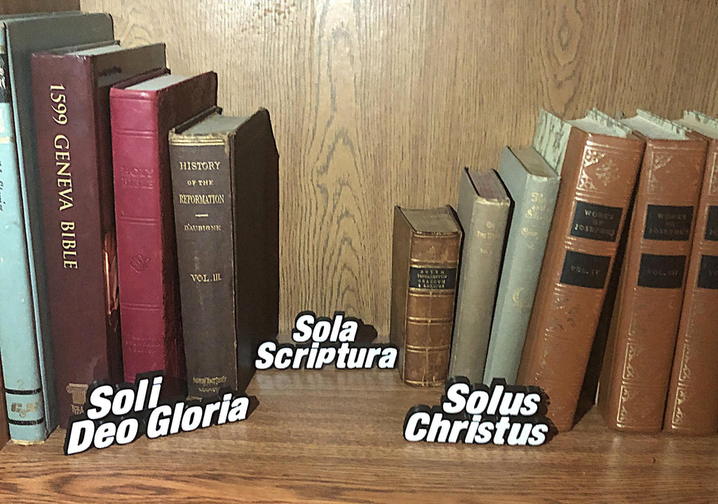 Five Solas Refrigerator Magnets or Bookshelf Decor