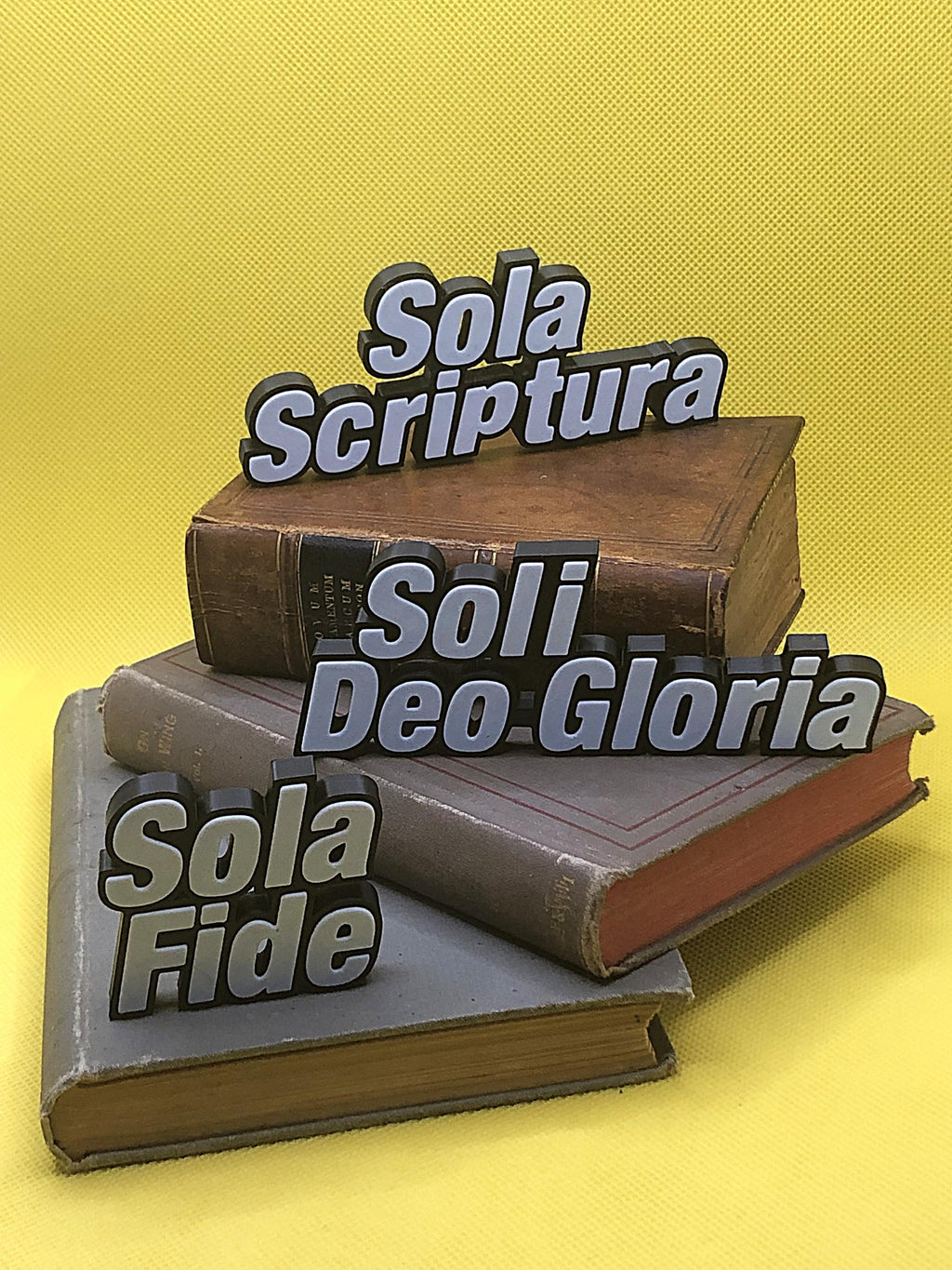 Five Solas Refrigerator Magnets or Bookshelf Decor