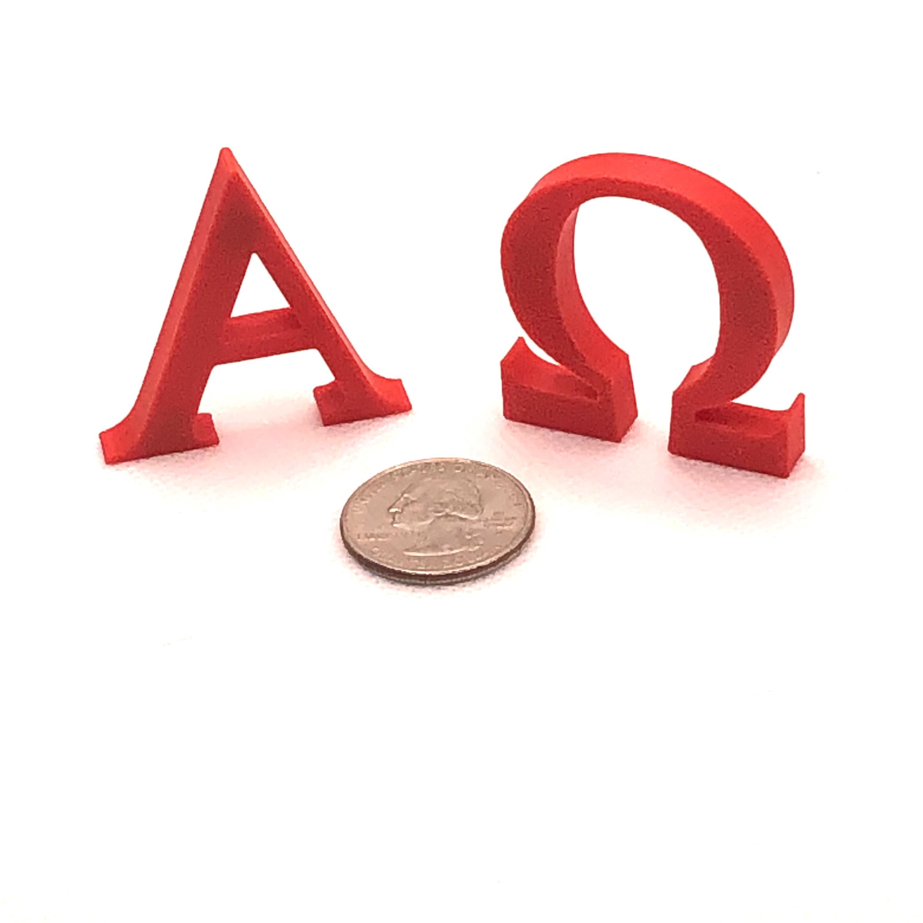 Greek Alphabet Fridge Magnets - Uppercase