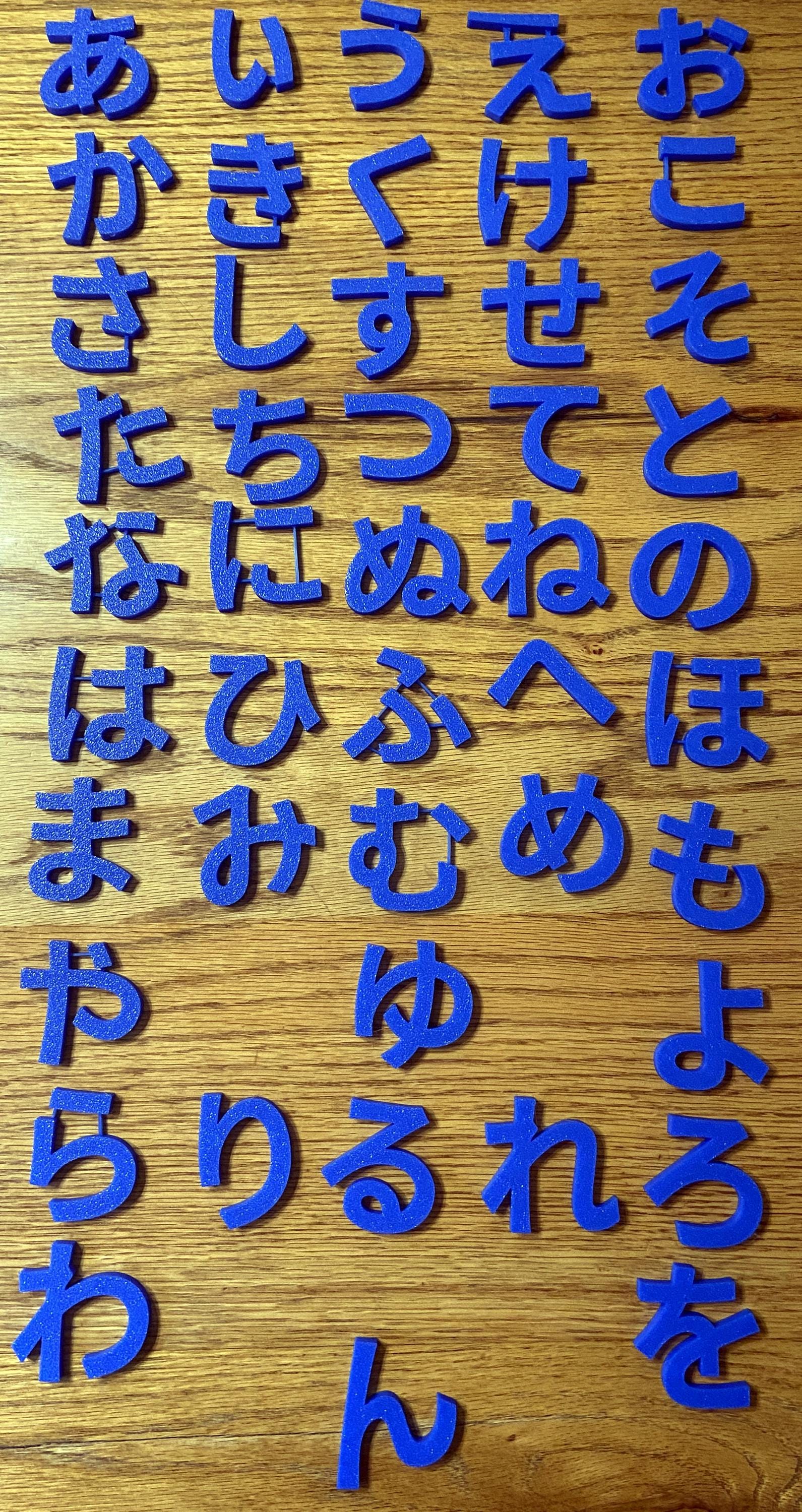 Japanese Hiragana phonetic alphabet magnets