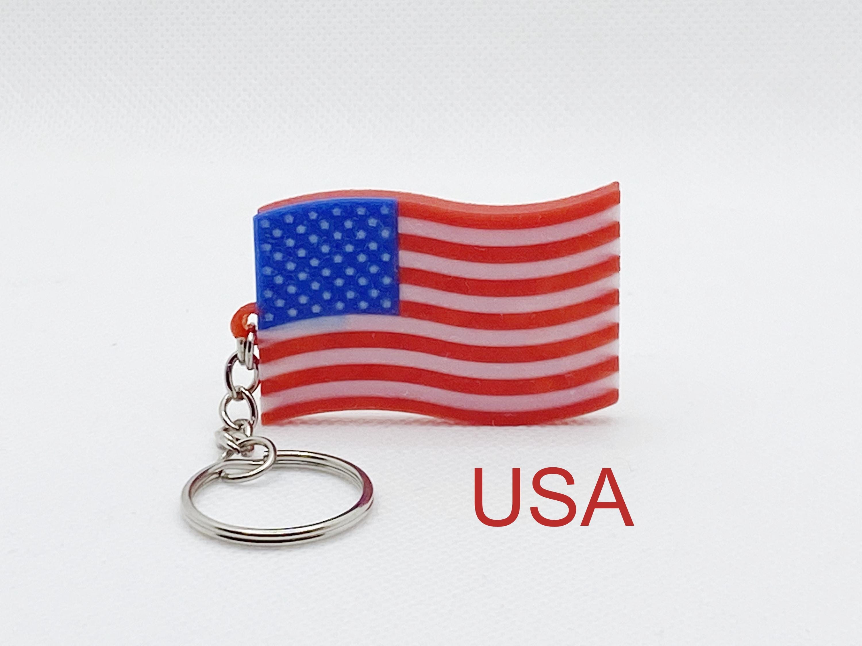 National Flag Keychain Set - Pick Any 2, Travel Souvenir
